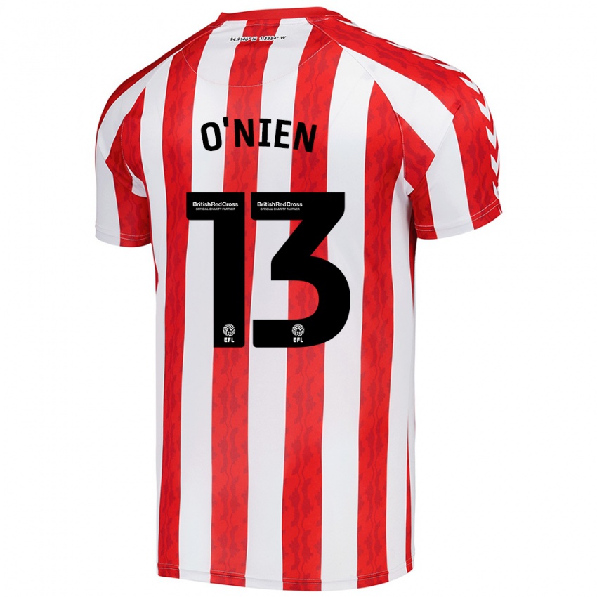 Kinderen Luke O'nien #13 Rood Wit Thuisshirt Thuistenue 2024/25 T-Shirt België