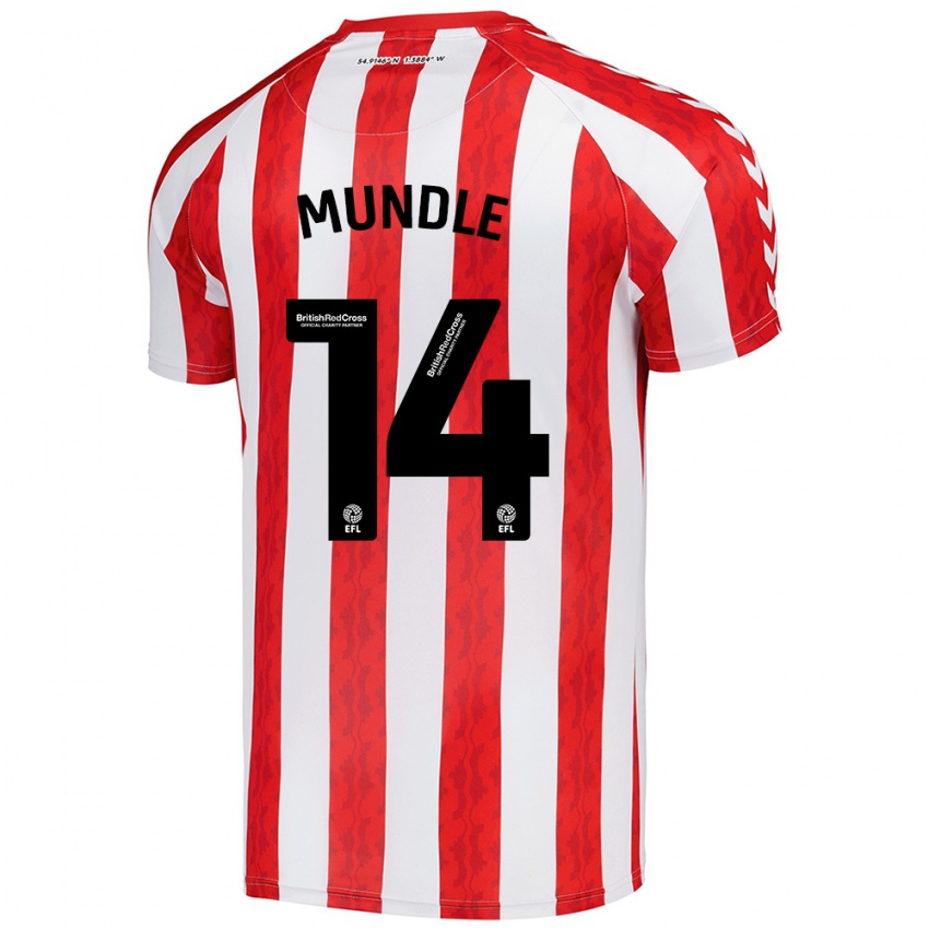 Kinderen Romaine Mundle #14 Rood Wit Thuisshirt Thuistenue 2024/25 T-Shirt België