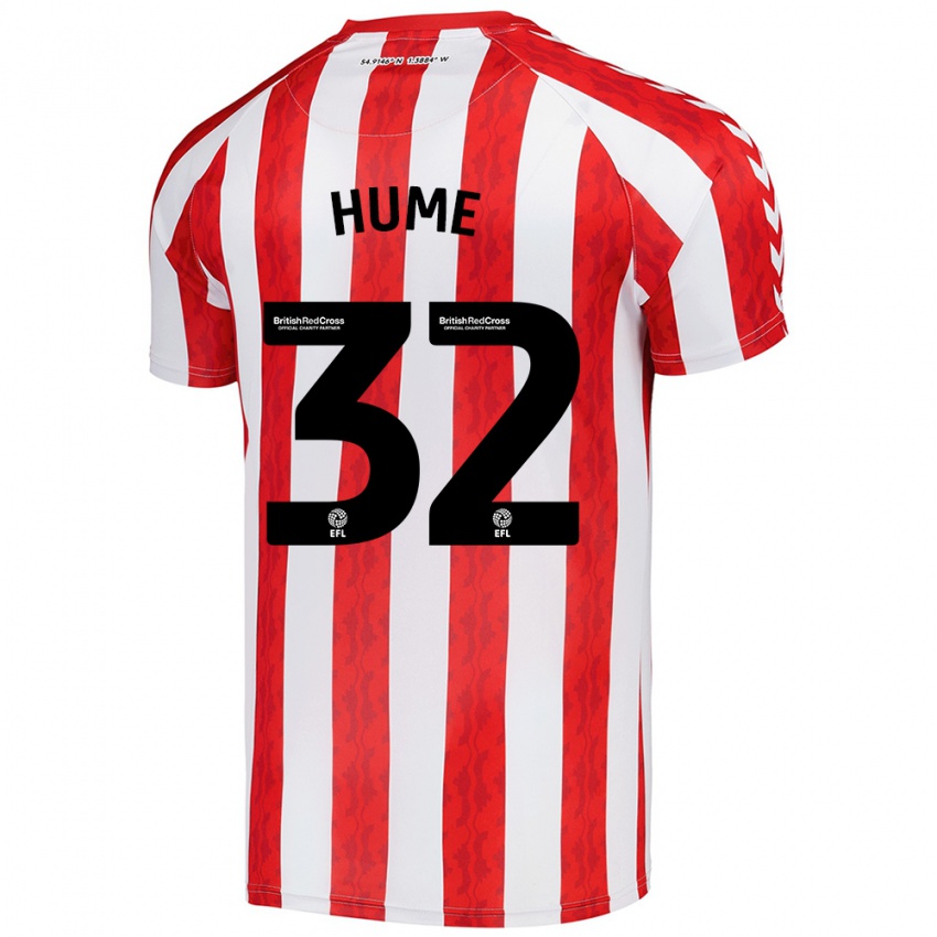 Kinder Trai Hume #32 Rot Weiß Heimtrikot Trikot 2024/25 T-Shirt Belgien