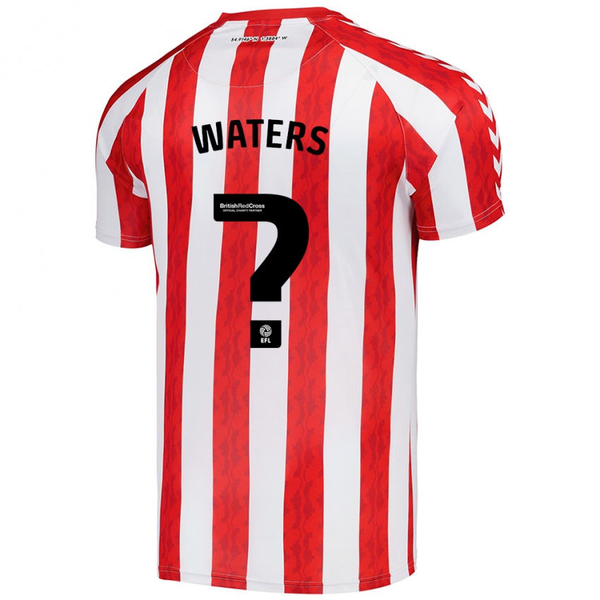 Kinderen Jake Waters #0 Rood Wit Thuisshirt Thuistenue 2024/25 T-Shirt België