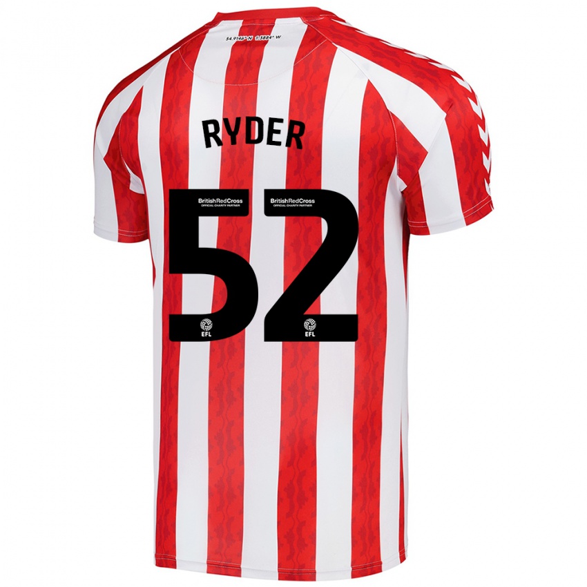 Kinder Joe Ryder #52 Rot Weiß Heimtrikot Trikot 2024/25 T-Shirt Belgien