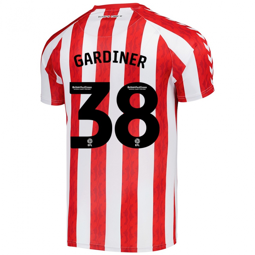 Kinderen Harry Gardiner #38 Rood Wit Thuisshirt Thuistenue 2024/25 T-Shirt België