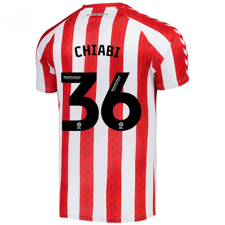 Kinder Tom Chiabi #36 Rot Weiß Heimtrikot Trikot 2024/25 T-Shirt Belgien