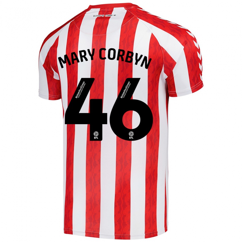 Kinder Mary Corbyn #46 Rot Weiß Heimtrikot Trikot 2024/25 T-Shirt Belgien