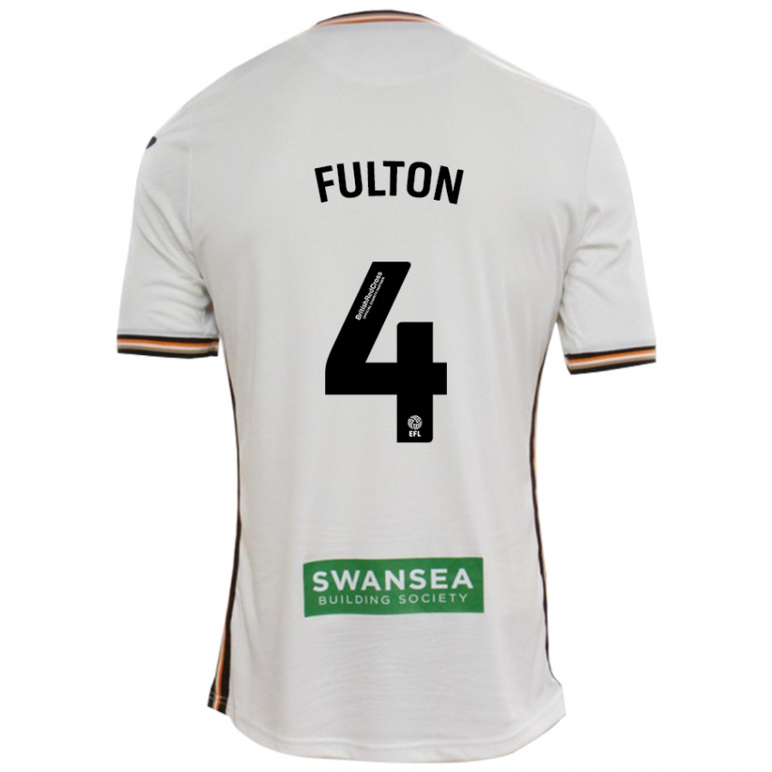 Kinderen Jay Fulton #4 Wit Thuisshirt Thuistenue 2024/25 T-Shirt België