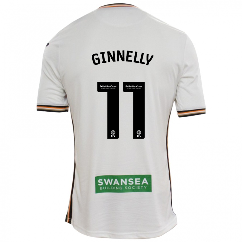 Kinderen Josh Ginnelly #11 Wit Thuisshirt Thuistenue 2024/25 T-Shirt België