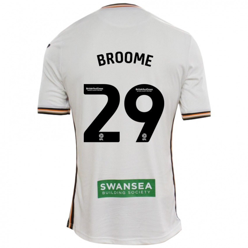 Kinderen Nathan Broome #29 Wit Thuisshirt Thuistenue 2024/25 T-Shirt België