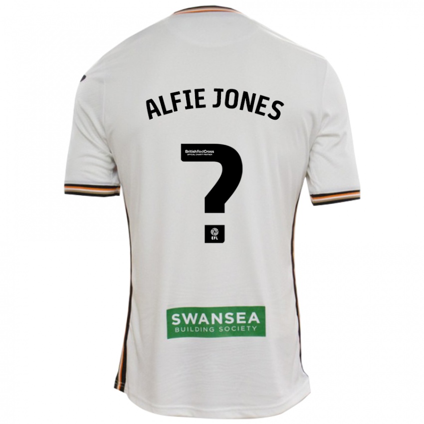 Kinderen Alfie Jones #0 Wit Thuisshirt Thuistenue 2024/25 T-Shirt België