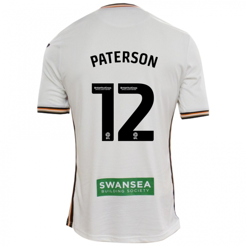 Kinderen Jamie Paterson #12 Wit Thuisshirt Thuistenue 2024/25 T-Shirt België