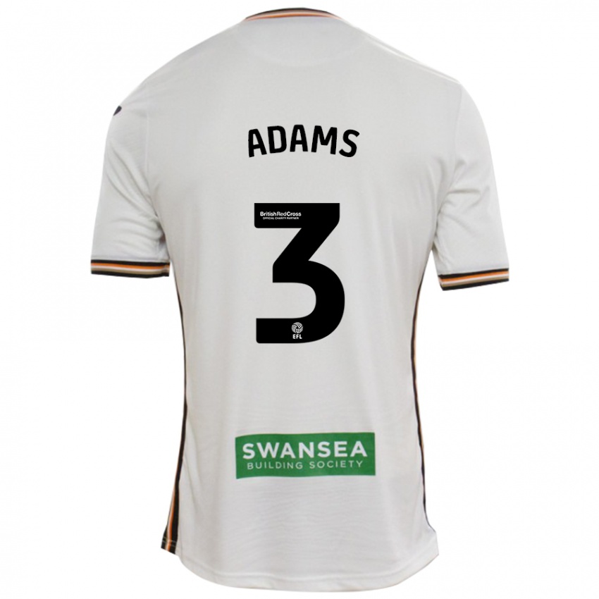 Kinder Sarah Adams #3 Rot Weiß Heimtrikot Trikot 2024/25 T-Shirt Belgien