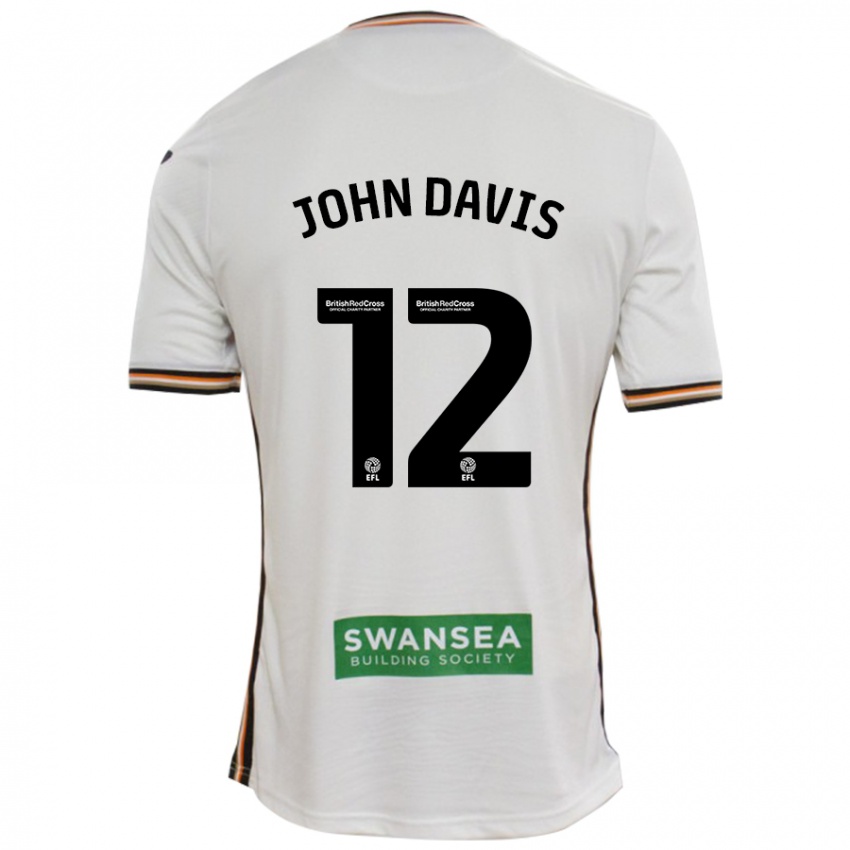 Kinderen Stacey John-Davis #12 Wit Thuisshirt Thuistenue 2024/25 T-Shirt België