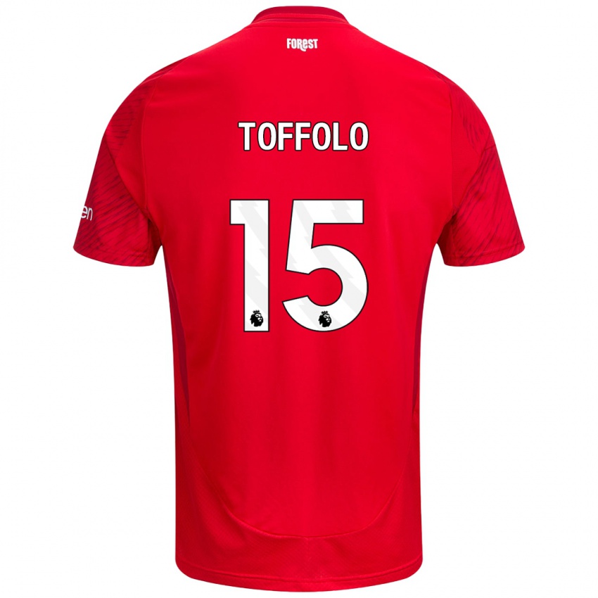 Enfant Maillot Harry Toffolo #15 Rouge Blanc Tenues Domicile 2024/25 T-Shirt Belgique