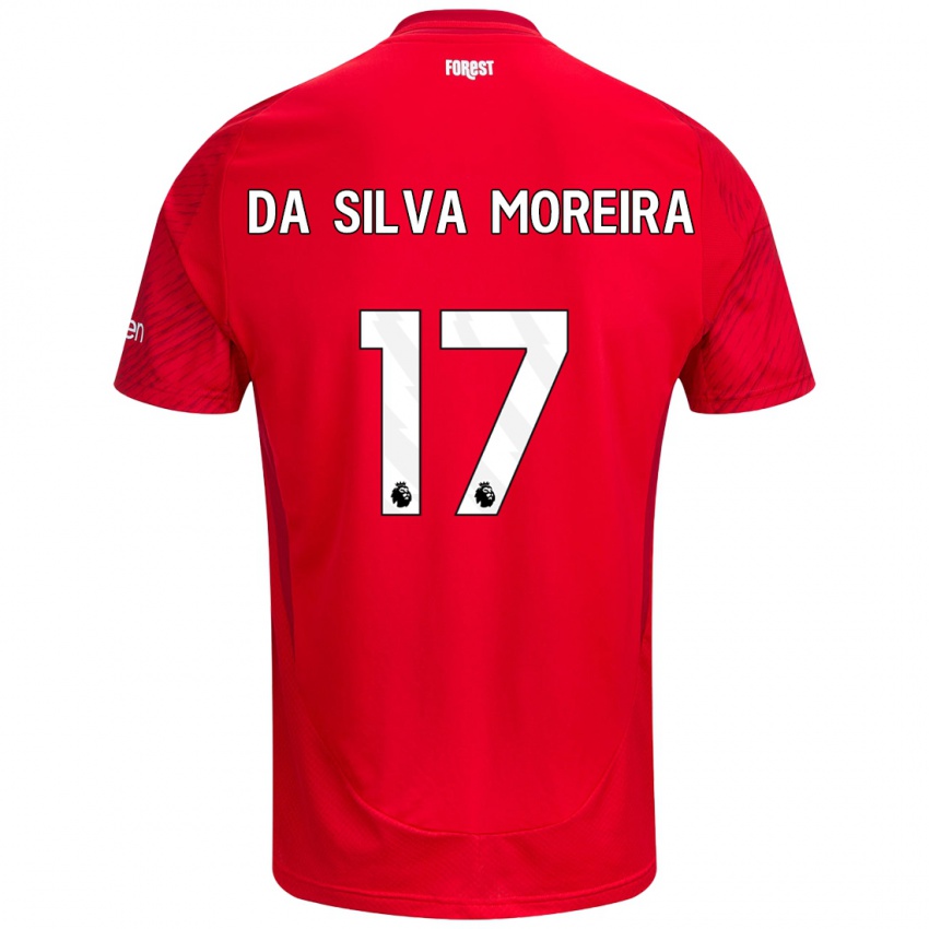 Kinderen Eric Da Silva Moreira #17 Rood Wit Thuisshirt Thuistenue 2024/25 T-Shirt België