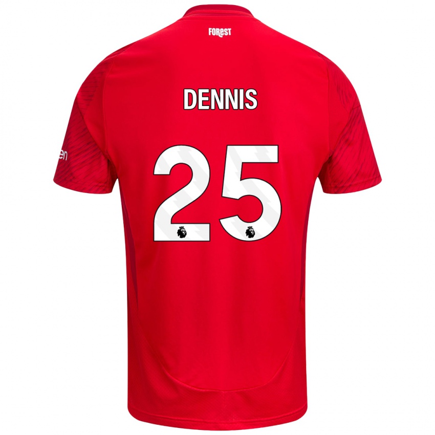 Kinderen Emmanuel Dennis #25 Rood Wit Thuisshirt Thuistenue 2024/25 T-Shirt België