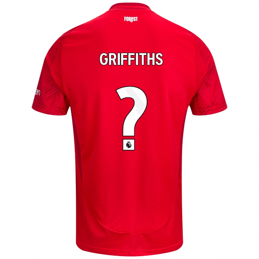 Kinderen Harry Griffiths #0 Rood Wit Thuisshirt Thuistenue 2024/25 T-Shirt België