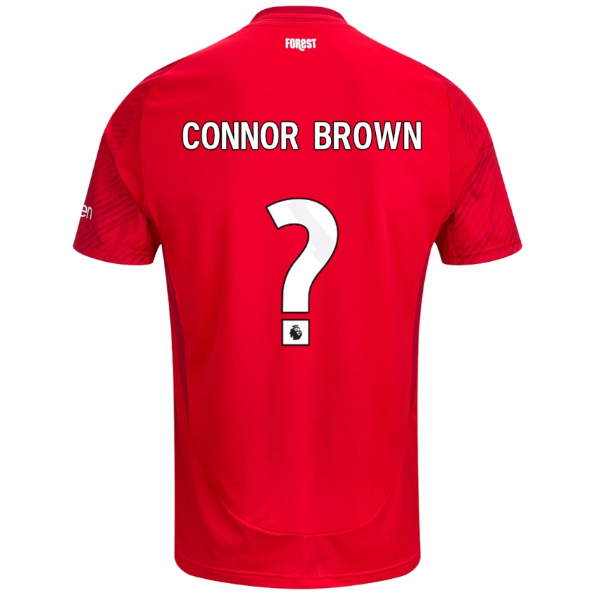 Enfant Maillot Connor Brown #0 Rouge Blanc Tenues Domicile 2024/25 T-Shirt Belgique