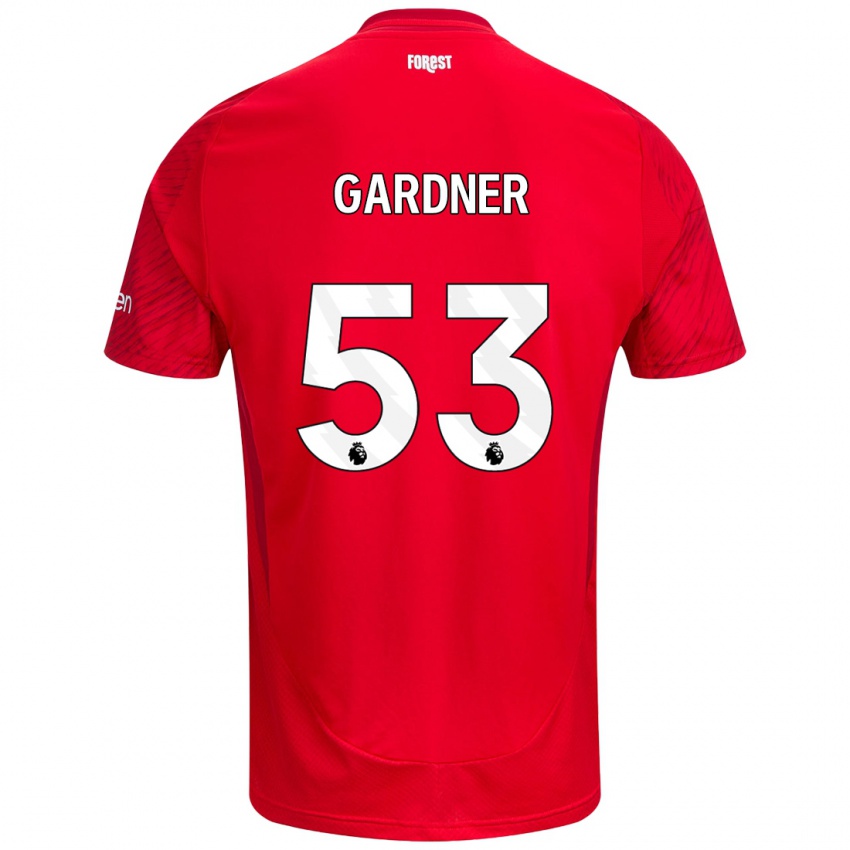 Kinder Joe Gardner #53 Rot Weiß Heimtrikot Trikot 2024/25 T-Shirt Belgien