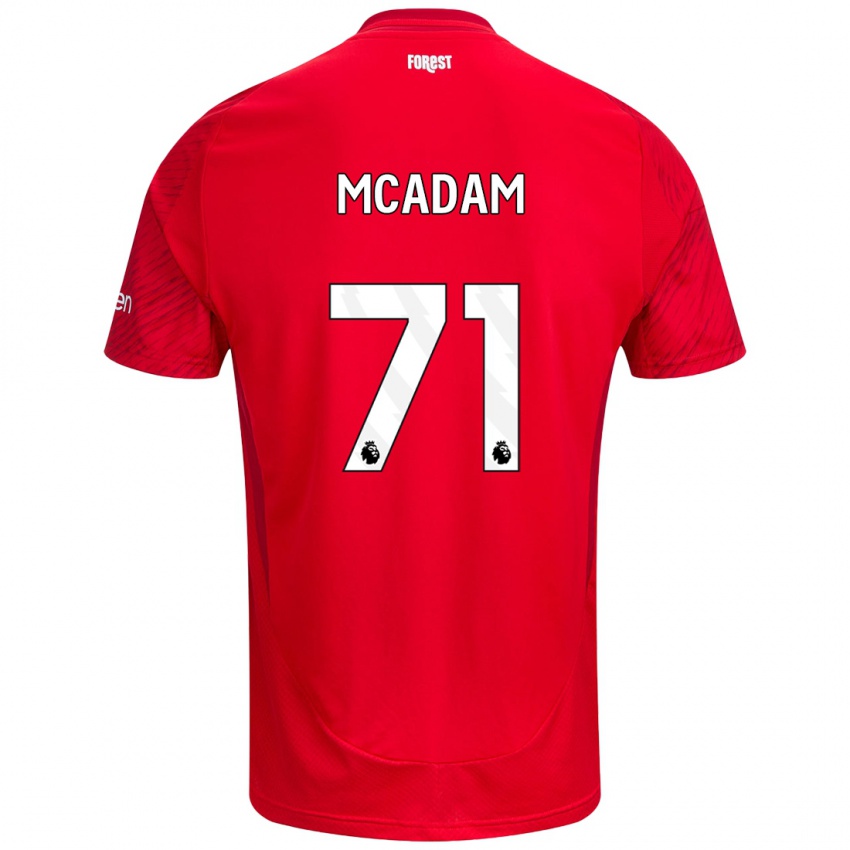 Enfant Maillot Kyle Mcadam #71 Rouge Blanc Tenues Domicile 2024/25 T-Shirt Belgique