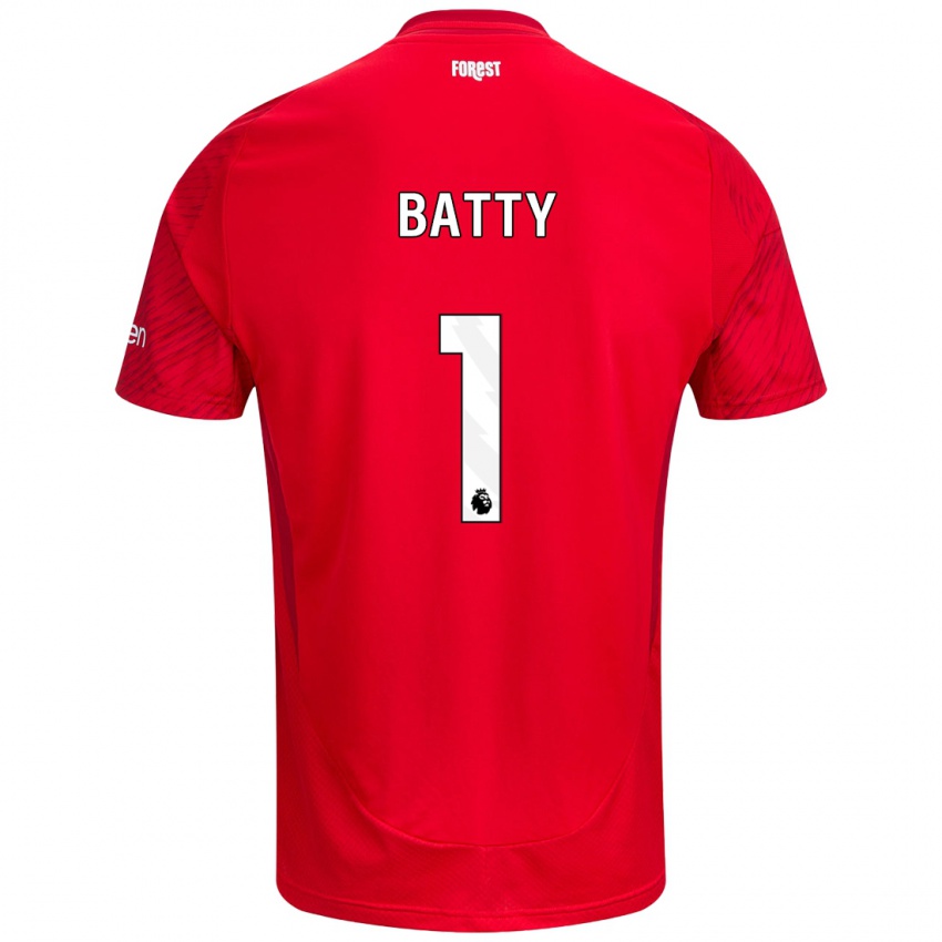 Enfant Maillot Emily Batty #1 Rouge Blanc Tenues Domicile 2024/25 T-Shirt Belgique