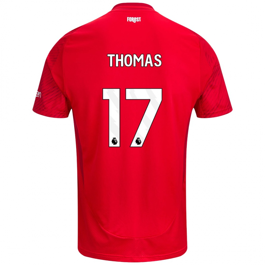 Enfant Maillot Freya Thomas #17 Rouge Blanc Tenues Domicile 2024/25 T-Shirt Belgique