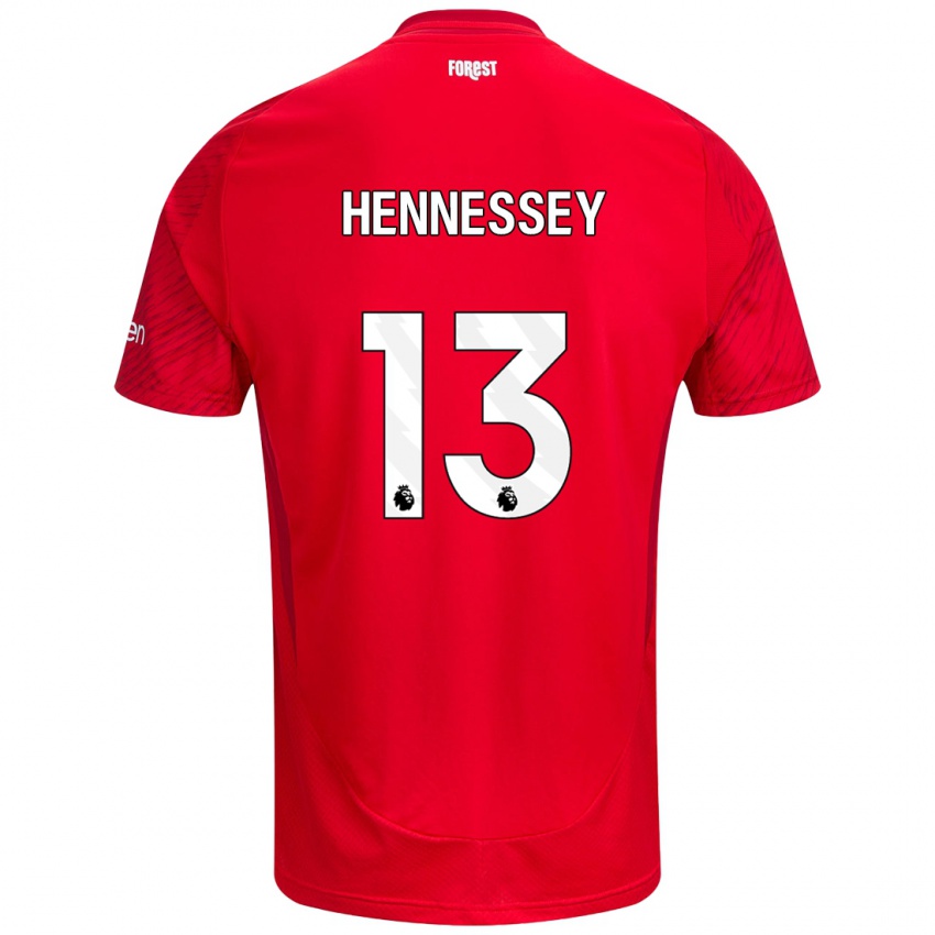 Enfant Maillot Wayne Hennessey #13 Rouge Blanc Tenues Domicile 2024/25 T-Shirt Belgique