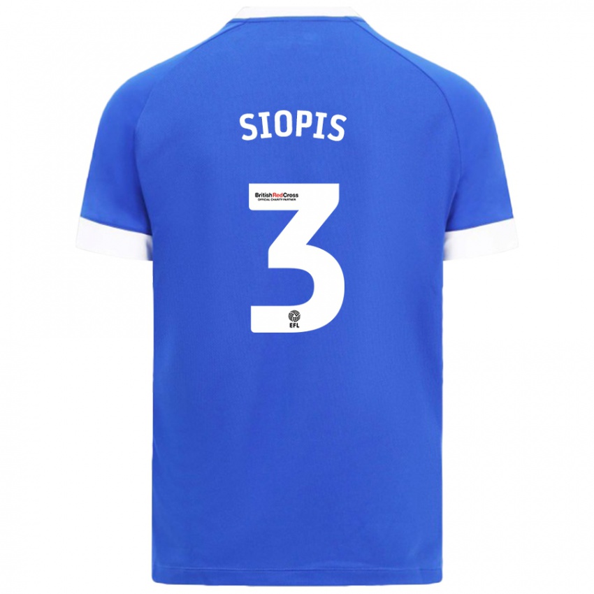 Kinderen Manolis Siopis #3 Hemelsblauw Thuisshirt Thuistenue 2024/25 T-Shirt België