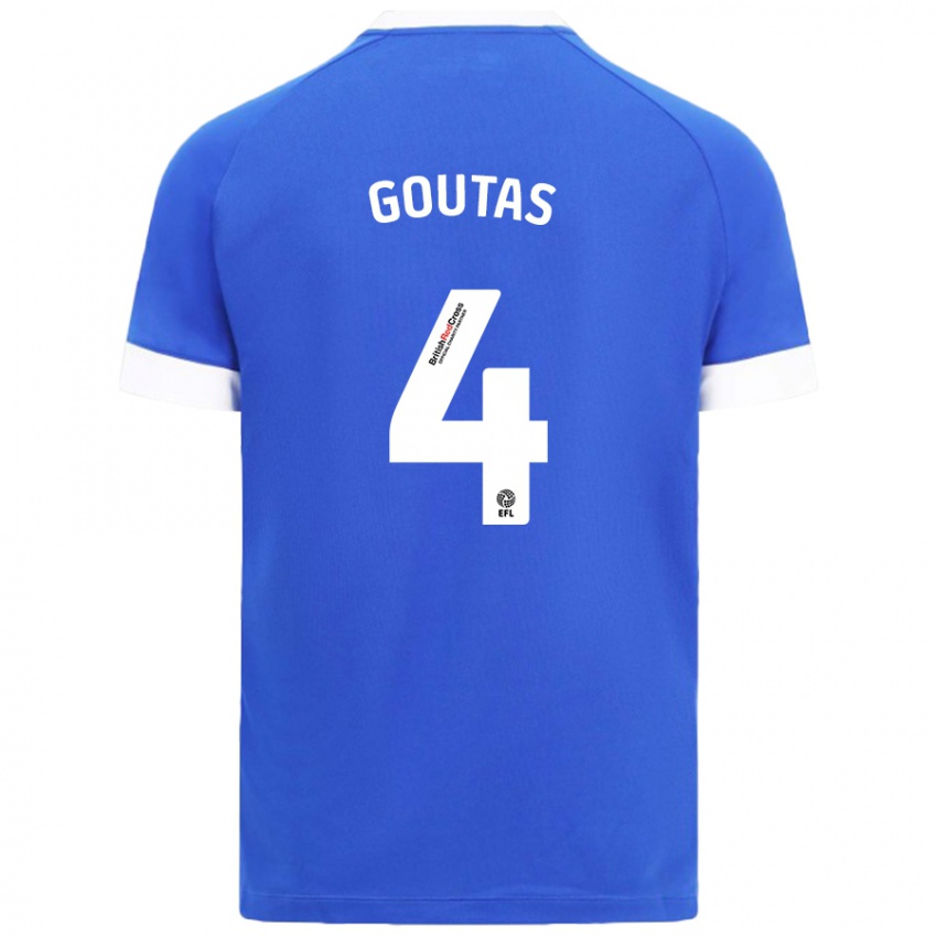 Kinderen Dimitrios Goutas #4 Hemelsblauw Thuisshirt Thuistenue 2024/25 T-Shirt België