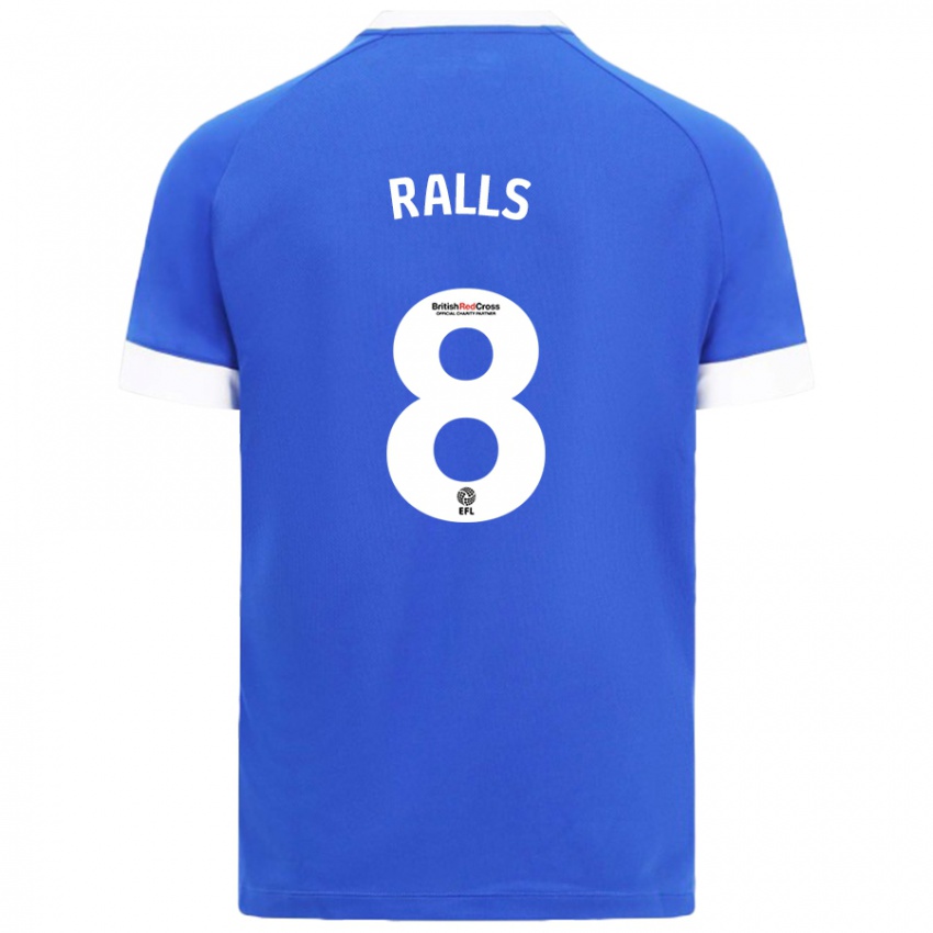 Kinderen Joe Ralls #8 Hemelsblauw Thuisshirt Thuistenue 2024/25 T-Shirt België