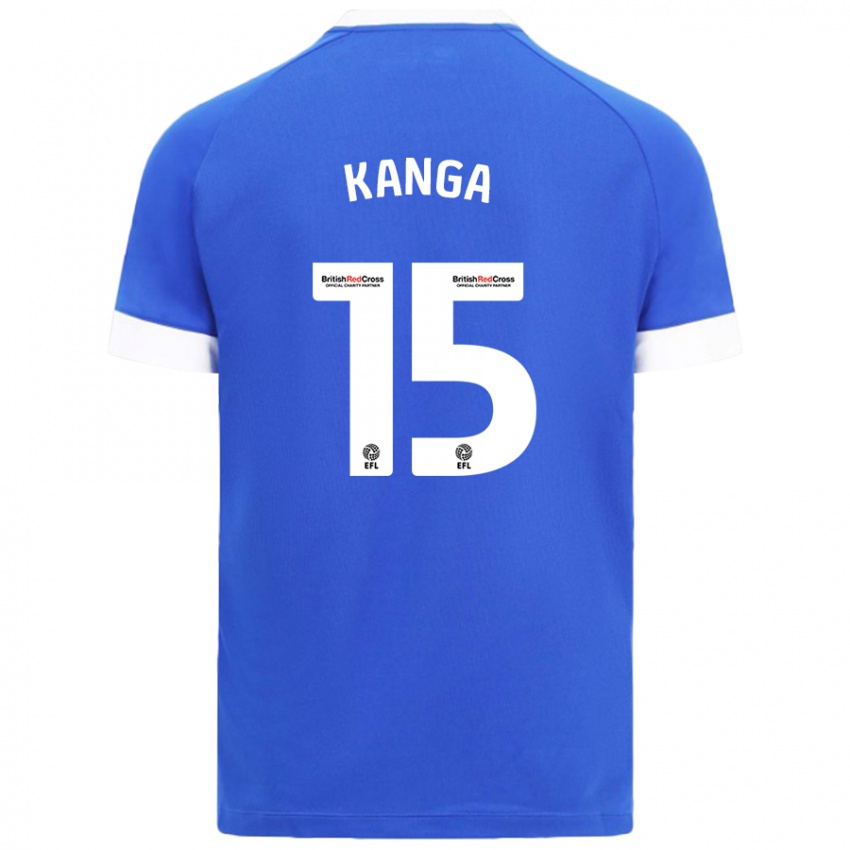 Kinderen Wilfried Kanga #15 Hemelsblauw Thuisshirt Thuistenue 2024/25 T-Shirt België