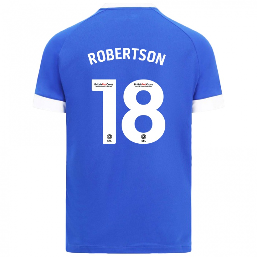 Kinderen Alex Robertson #18 Hemelsblauw Thuisshirt Thuistenue 2024/25 T-Shirt België