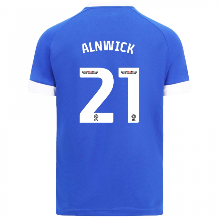 Kinderen Jak Alnwick #21 Hemelsblauw Thuisshirt Thuistenue 2024/25 T-Shirt België