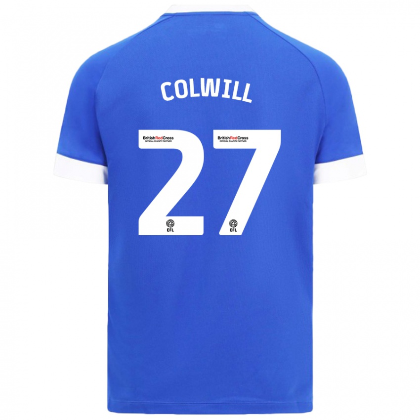 Kinder Rubin Colwill #27 Himmelblau Heimtrikot Trikot 2024/25 T-Shirt Belgien