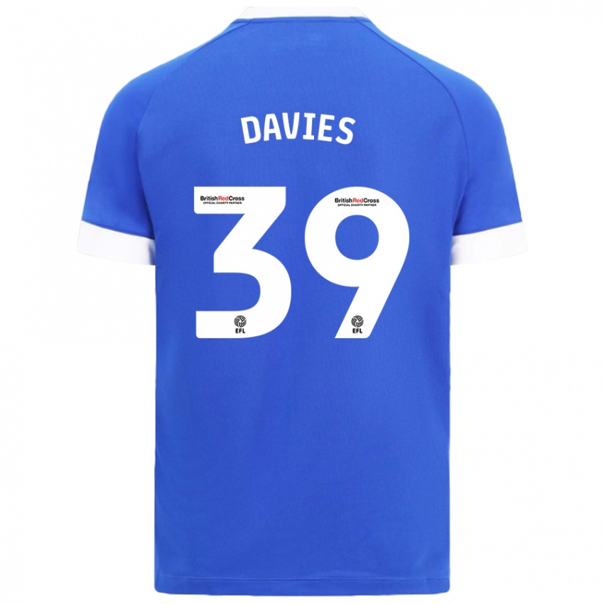 Kinderen Isaak Davies #39 Hemelsblauw Thuisshirt Thuistenue 2024/25 T-Shirt België