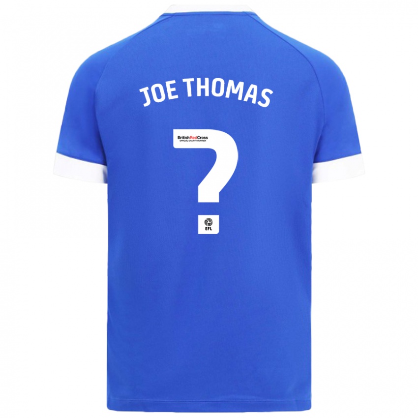 Kinder Joe Thomas #0 Himmelblau Heimtrikot Trikot 2024/25 T-Shirt Belgien