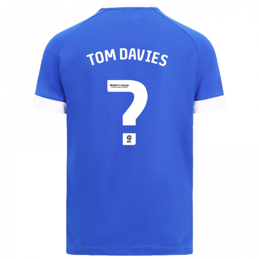 Kinderen Tom Davies #0 Hemelsblauw Thuisshirt Thuistenue 2024/25 T-Shirt België