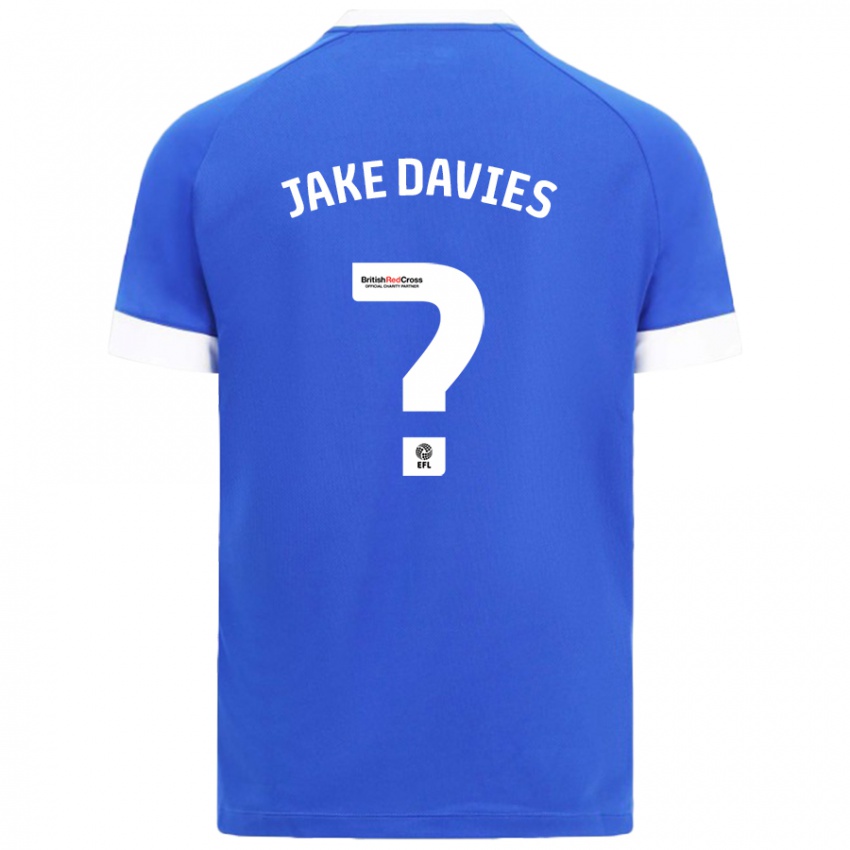 Kinder Jake Davies #0 Himmelblau Heimtrikot Trikot 2024/25 T-Shirt Belgien