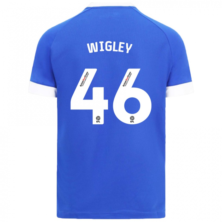 Kinderen Morgan Wigley #46 Hemelsblauw Thuisshirt Thuistenue 2024/25 T-Shirt België