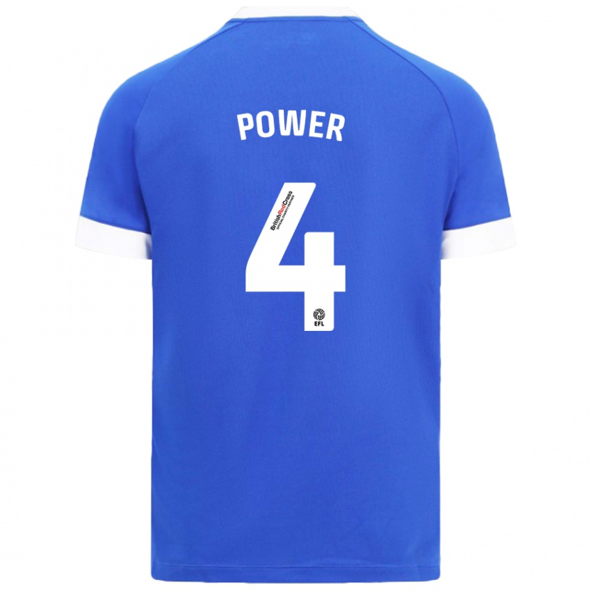 Kinderen Hannah Power #4 Hemelsblauw Thuisshirt Thuistenue 2024/25 T-Shirt België