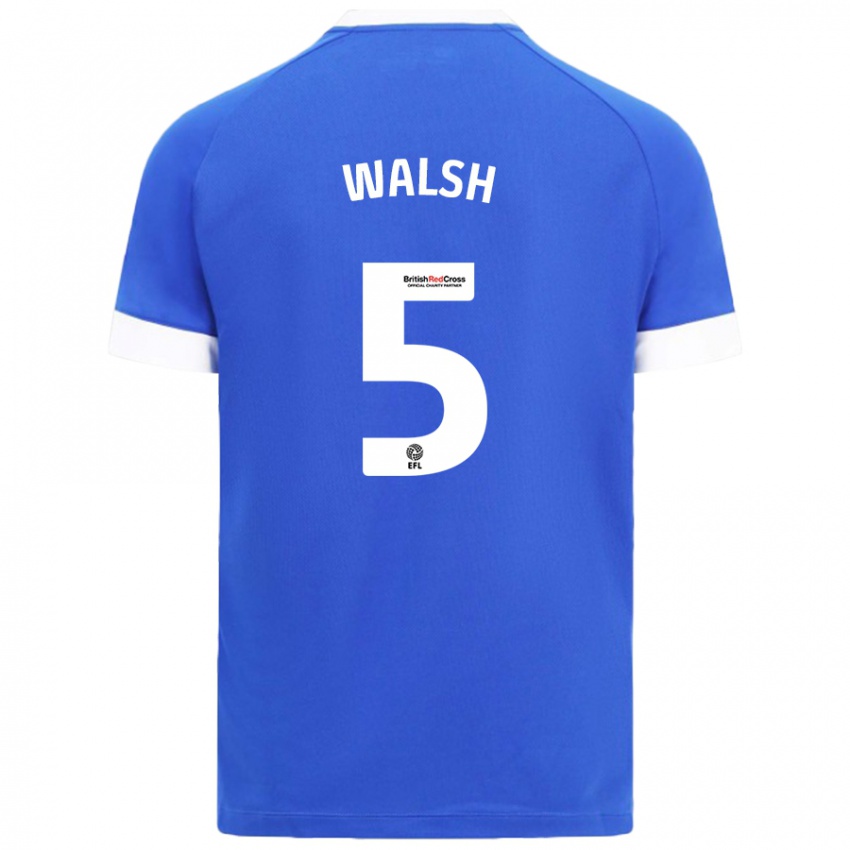 Kinderen Siobhan Walsh #5 Hemelsblauw Thuisshirt Thuistenue 2024/25 T-Shirt België