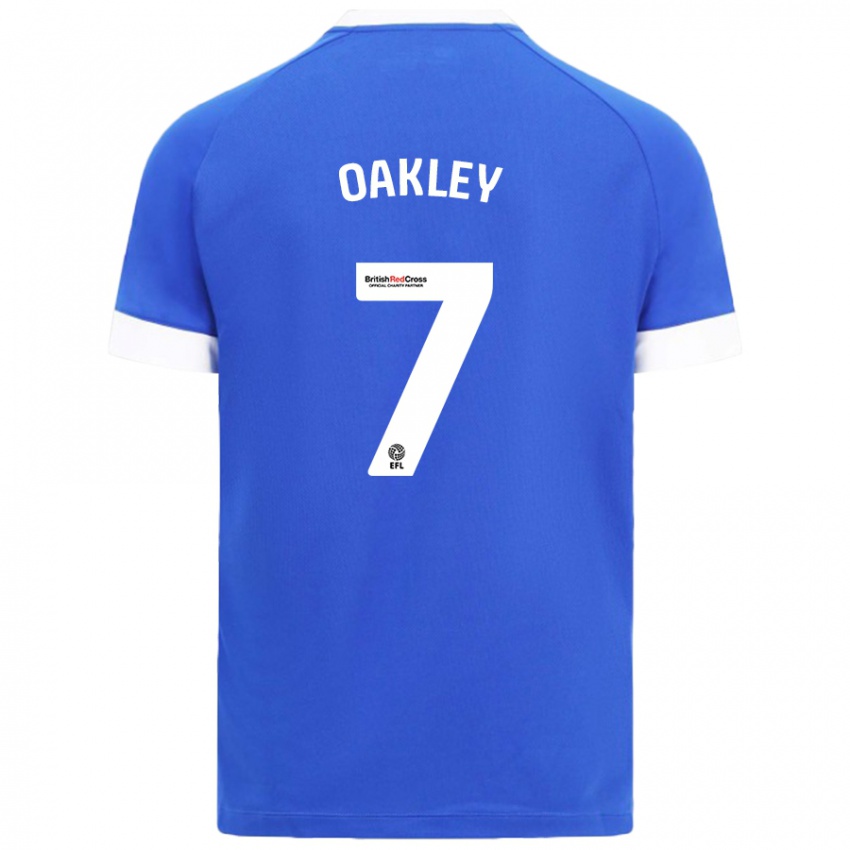 Kinderen Rhianne Oakley #7 Hemelsblauw Thuisshirt Thuistenue 2024/25 T-Shirt België