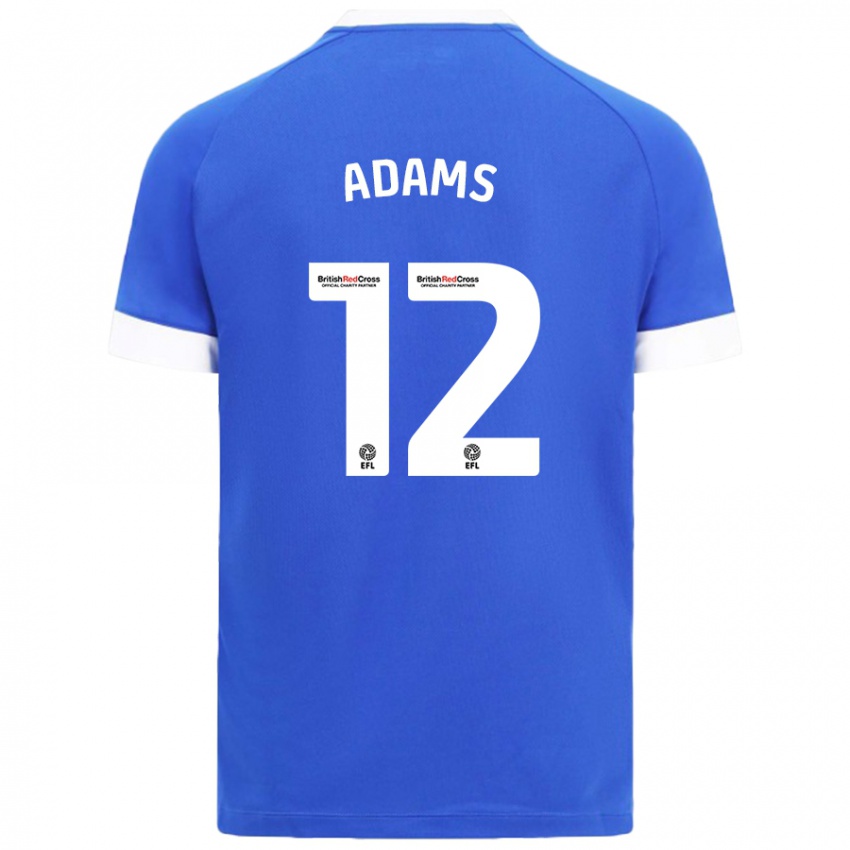 Kinderen Kelly Adams #12 Hemelsblauw Thuisshirt Thuistenue 2024/25 T-Shirt België