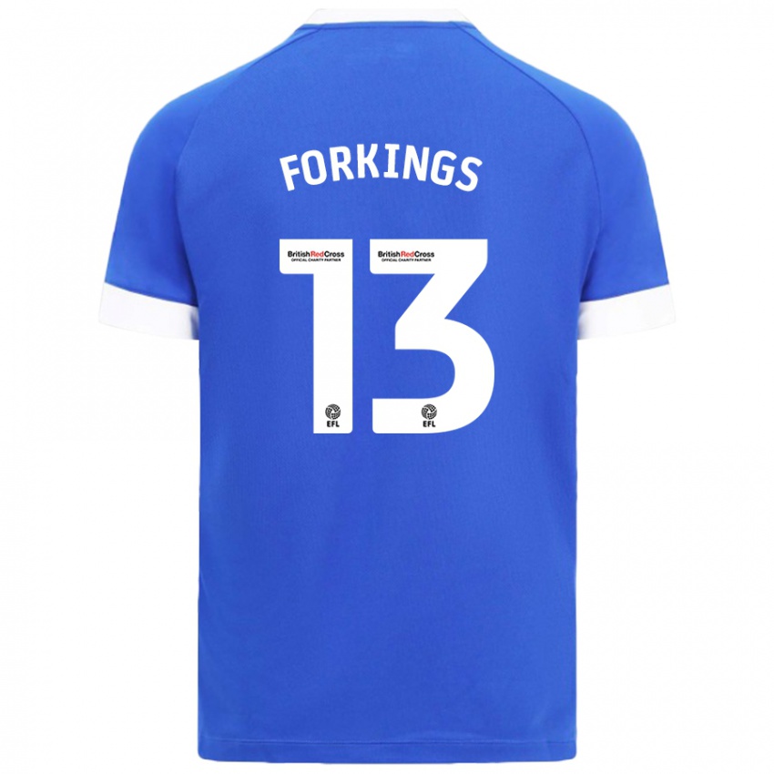 Kinderen Amelia Forkings #13 Hemelsblauw Thuisshirt Thuistenue 2024/25 T-Shirt België