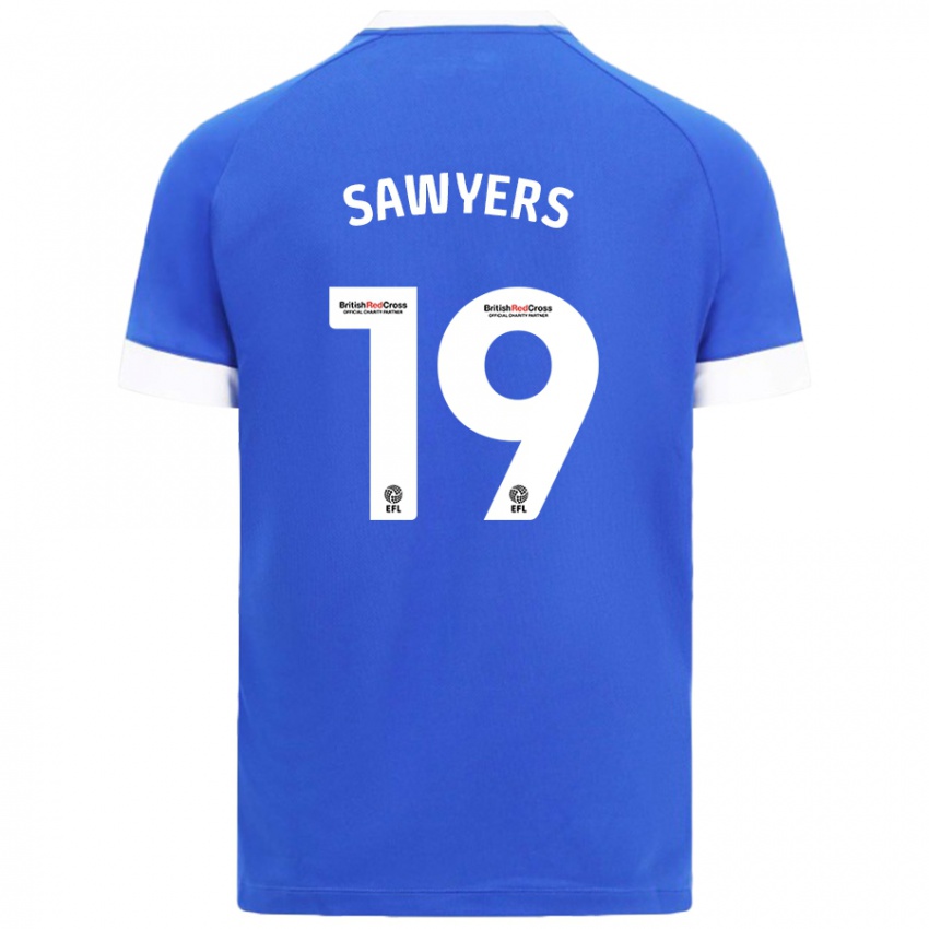 Kinder Romaine Sawyers #19 Himmelblau Heimtrikot Trikot 2024/25 T-Shirt Belgien