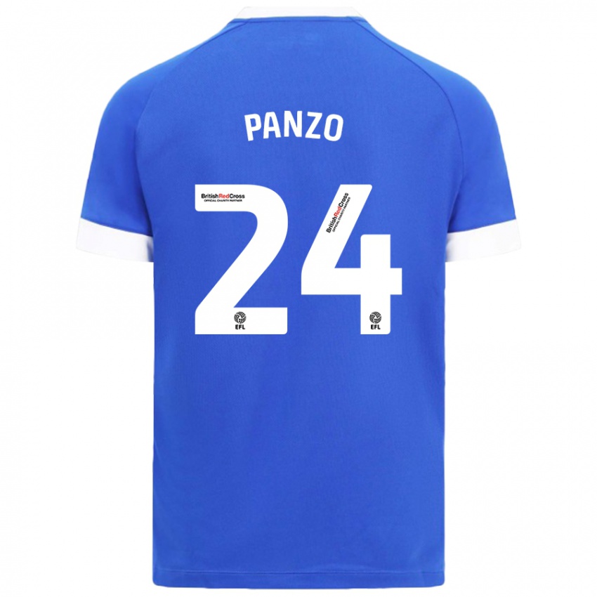 Kinder Jonathan Panzo #24 Himmelblau Heimtrikot Trikot 2024/25 T-Shirt Belgien