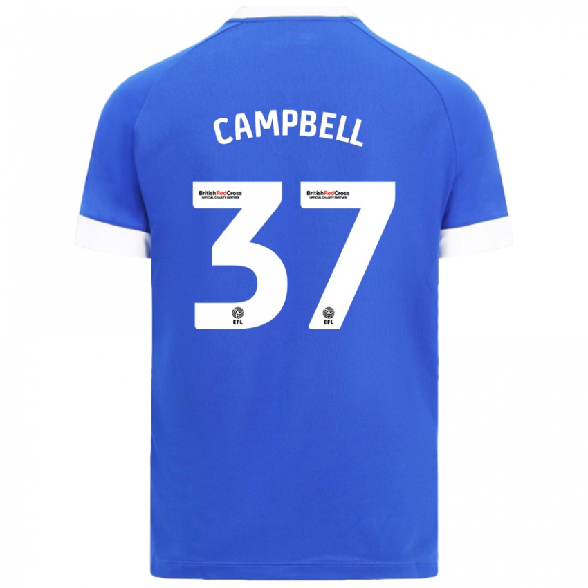 Kinderen Vontae Daley-Campbell #37 Hemelsblauw Thuisshirt Thuistenue 2024/25 T-Shirt België