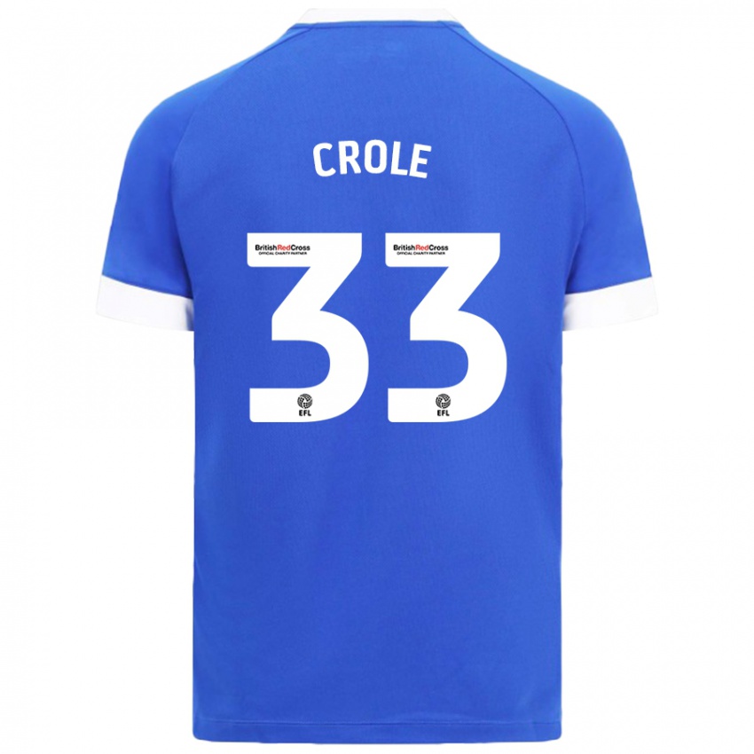 Kinderen James Crole #33 Hemelsblauw Thuisshirt Thuistenue 2024/25 T-Shirt België