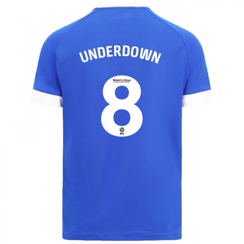 Kinderen Kanisha Underdown #8 Hemelsblauw Thuisshirt Thuistenue 2024/25 T-Shirt België