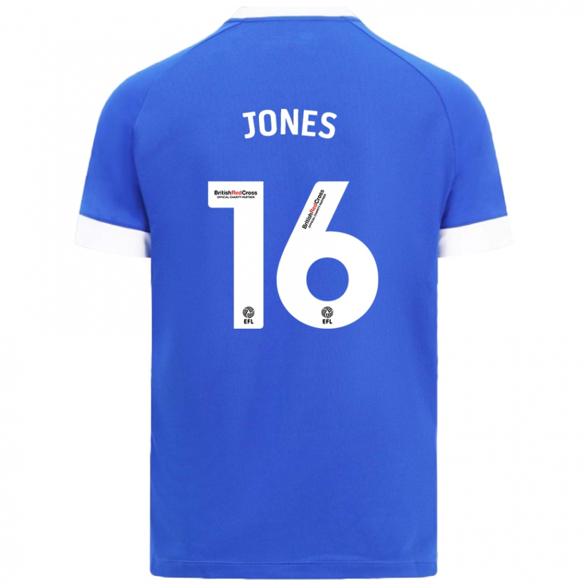 Kinderen Ellie Jones #16 Hemelsblauw Thuisshirt Thuistenue 2024/25 T-Shirt België