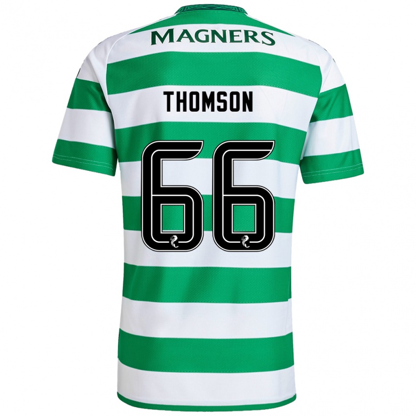 Kinderen Corey Thomson #66 Groen Wit Thuisshirt Thuistenue 2024/25 T-Shirt België