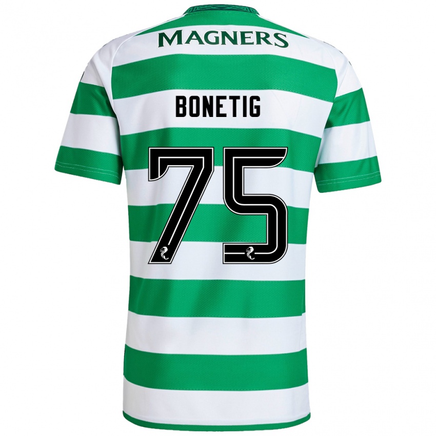 Kinderen Liam Bonetig #75 Groen Wit Thuisshirt Thuistenue 2024/25 T-Shirt België